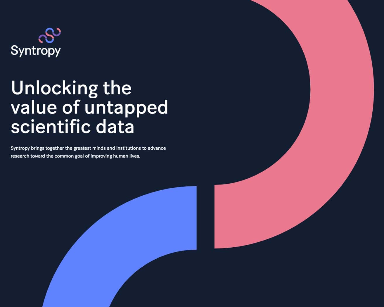 Screenshot showing the Syntropy website.